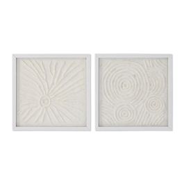 Cuadro Scandi DKD Home Decor Blanco Natural 2 x 35 x 35 cm Set de 2 (2 Unidades) Precio: 68.94999991. SKU: B19J34YAKG