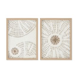 Cuadro Moderno DKD Home Decor Blanco Natural 2 x 40 x 30 cm Set de 2 (2 Unidades)