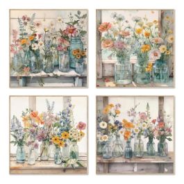 Cuadro Shabby DKD Home Decor Multicolor 2.5 x 40 x 40 cm (2 Unidades) Precio: 98.78999988. SKU: B1K5XMCS95
