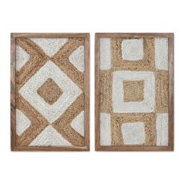 Cuadro Boho DKD Home Decor Natural Blanco 3 x 60 x 40 cm (2 Unidades) Precio: 127.65500052029999. SKU: B1B2W9QFZT