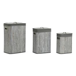 Cesta Ropa Tradicional DKD Home Decor Gris Blanco 30 x 60 x 40 cm Set de 3 (2 Unidades) Precio: 135.69000016. SKU: B1FSSJMFVS