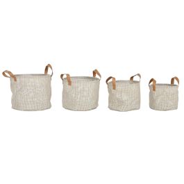 Cesta DKD Home Decor Beige 30 x 34 x 30 cm Set de 4 (2 Unidades) Precio: 79.25499940709999. SKU: B12T6PHKCF