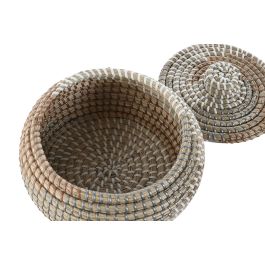 Cesta Boho DKD Home Decor Natural Naranja 31 x 19 x 31 cm Set de 2 (2 Unidades)