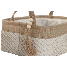 Cesta DKD Home Decor Natural Crema 26 x 14 x 36 cm Set de 4 (2 Unidades)