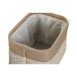 Cesta DKD Home Decor Natural Crema 26 x 14 x 36 cm Set de 4 (2 Unidades)