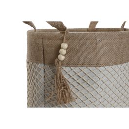 Cesta DKD Home Decor Natural Crema 30 x 34 x 30 cm Set de 3 (2 Unidades)