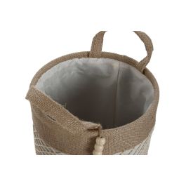 Cesta DKD Home Decor Natural Crema 30 x 34 x 30 cm Set de 3 (2 Unidades)