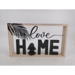 Decoracion Tropical DKD Home Decor Negro Natural 5 x 24 x 40 cm (2 Unidades)