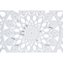 Decoracion Pared Indio DKD Home Decor Blanco 1.5 x 40 x 40 cm (2 Unidades)