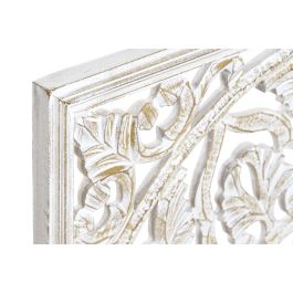 Decoracion Pared Romantico DKD Home Decor Blanco 2 x 60 x 60 cm (2 Unidades)