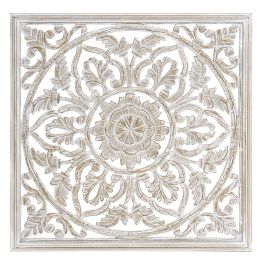 Decoracion Pared Romantico DKD Home Decor Blanco 2 x 60 x 60 cm (2 Unidades)