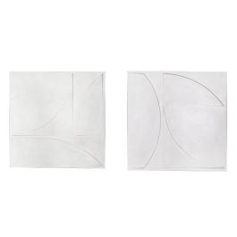 Decoracion Pared Moderno DKD Home Decor Blanco 4 x 80 x 80 cm (2 Unidades) Precio: 233.469500121. SKU: B19FMS2BXP