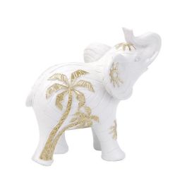 Figura Tropical DKD Home Decor Blanco Dorado 8 x 15 x 15 cm (2 Unidades) Precio: 15.94999978. SKU: B13GY3MFDG