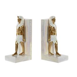 Sujetalibros Oriental DKD Home Decor Blanco Dorado 7.5 x 18.5 x 10 cm Set de 2 (2 Unidades) Precio: 39.4338995644. SKU: B1HX4L5Q8K