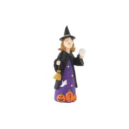 Figura Halloween DKD Home Decor Negro Lila 11.5 x 25 x 11.5 cm (2 Unidades) Precio: 9.52512. SKU: B1GEYM6GCL