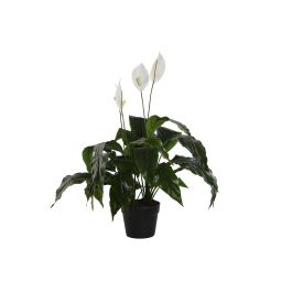 Planta  DKD Home Decor Verde Blanco 40 x 75 x 40 cm (2 Unidades)