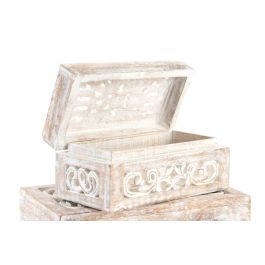 Caja Indio DKD Home Decor Marron Claro 15 x 11 x 25.5 cm Set de 2 (2 Unidades)