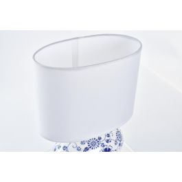 Lampara Sobremesa Shabby DKD Home Decor Blanco Azul 13 x 29 x 23 cm (2 Unidades)