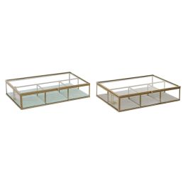 Joyero Chic DKD Home Decor Verde Menta Gris Claro 15 x 5.5 x 27 cm (2 Unidades) Precio: 41.50000041. SKU: B1DVKY4KQC