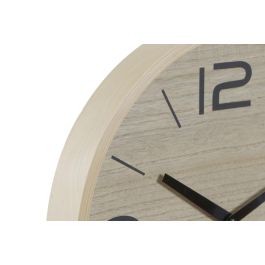 Reloj Pared Scandi DKD Home Decor Natural Negro 38 x 5 x 38 cm (2 Unidades)