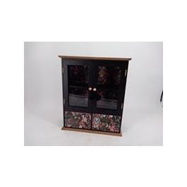 Joyero Shabby DKD Home Decor Negro Rosa 12 x 35 x 30 cm (2 Unidades)