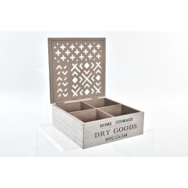 Caja Arabe DKD Home Decor Marron Negro 16 x 6 x 16 cm (2 Unidades)