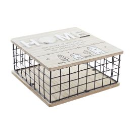Caja Scandi DKD Home Decor Natural Negro 25 x 12 x 25 cm (2 Unidades) Precio: 24.50000014. SKU: B12H6R7GDG
