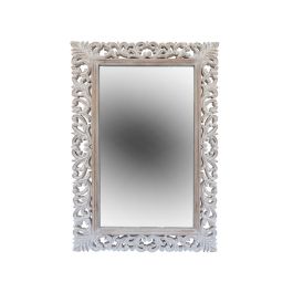 DKD Home Decor Espejo Indio de Madera Mango y Cristal Blanco Natural 93x60 cm, 3 cm de Grosor - Pack 2 Unidades Precio: 198.50000027. SKU: B16SAGAJJX