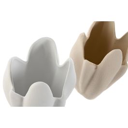 Jarron Scandi DKD Home Decor Blanco Beige 17 x 25.7 x 18 cm (2 Unidades) Jarron Scandi DKD Home Decor Blanco Beige 17 x 25.7 x 18 cm (2 Unidades)