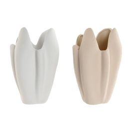 Jarron Scandi DKD Home Decor Blanco Beige 17 x 25.7 x 18 cm (2 Unidades) Precio: 28.49999999. SKU: B18VJSE9VP