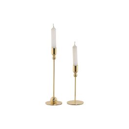 Candelabro Glam DKD Home Decor Dorado 8 x 26.4 x 8 cm Set de 2 (2 Unidades)