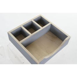 Organizador DKD Home Decor Negro Gris 18 x 7 x 18 cm (2 Unidades)