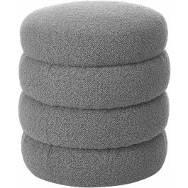 DKD Home Decor Reposapiés Blanco Gris 40 x 42 x 40 cm (2 Unidades)