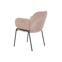 Silla Urban DKD Home Decor Rosa Negro 62 x 88 x 60 cm (2 Unidades)