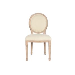 Silla Moderno DKD Home Decor Blanco Natural 46 x 96 x 50 cm (2 Unidades)