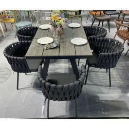 Silla Terraza Y Jardin DKD Home Decor Gris 56 x 72 x 57 cm (2 Unidades)