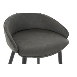 Taburete Vintage DKD Home Decor Gris Oscuro Negro 47 x 87.5 x 48 cm (2 Unidades)