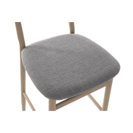 Taburete Scandi DKD Home Decor Gris Claro Natural 47 x 108 x 43 cm (2 Unidades)