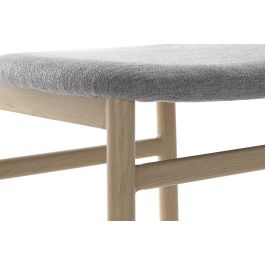 Taburete Scandi DKD Home Decor Gris Claro Natural 47 x 108 x 43 cm (2 Unidades)