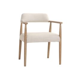 Sillon Item Home DKD Home Decor Blanco Crudo 57 x 74 x 58 cm (2 Unidades)