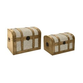 Baul Alpino DKD Home Decor Marron Beige 32 x 30.5 x 41 cm Set de 2 (2 Unidades) Precio: 170.00499929819998. SKU: B16YEZ8Z52