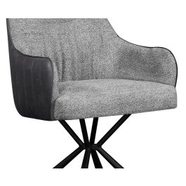 Silla Moderno DKD Home Decor Gris Negro 61 x 82 x 56 cm (2 Unidades)