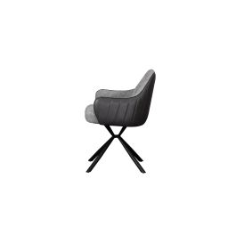 Silla Moderno DKD Home Decor Gris Negro 61 x 82 x 56 cm (2 Unidades)