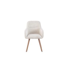 Silla Scandi DKD Home Decor Blanco Marron Claro 61 x 87 x 56 cm (2 Unidades)