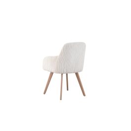 Silla Scandi DKD Home Decor Blanco Marron Claro 61 x 87 x 56 cm (2 Unidades)