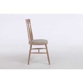 Silla Romantico DKD Home Decor Natural Beige 46 x 94 x 48 cm (2 Unidades)