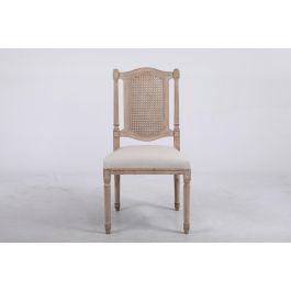 Silla Romantico DKD Home Decor Natural Beige 50 x 100 x 53 cm (2 Unidades)