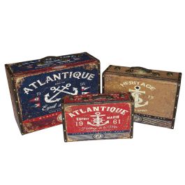 Caja Atlantico DKD Home Decor Multicolor 33 x 19 x 46 cm Set de 3 (2 Unidades) Precio: 147.49999946. SKU: B17B2ALXBP