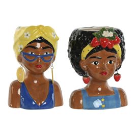 Macetero Urban DKD Home Decor Multicolor 13 x 24 x 16 cm (2 Unidades) Precio: 47.68999983. SKU: B1H3KVXLFR