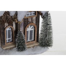 Decoracion Navidad Alpina DKD Home Decor Blanco Marron 19 x 33 x 28 cm (2 Unidades)
